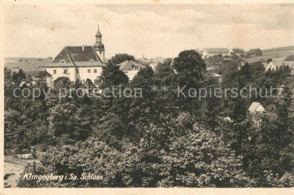 Klingenberg Sachsen Blick zum Schloss