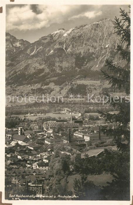 Bad Reichenhall Blick ins Tal mit Zwiesel und Hochstauf