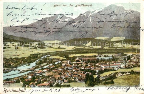 Bad Reichenhall Panorama Blick von der Stadtkanzel Chie