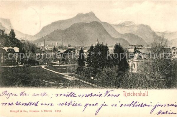 Bad Reichenhall Gesamtansicht mit Alpenpanorama Chiemga