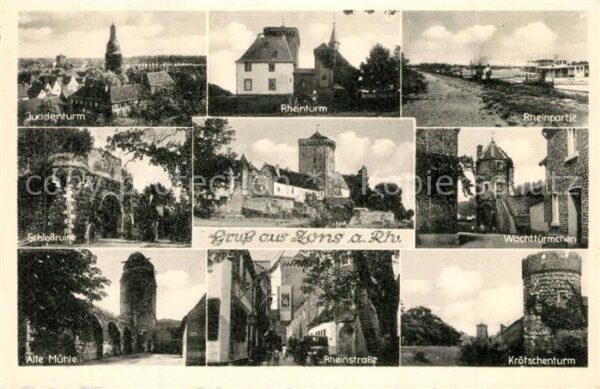 Zons Judenturm Rheinturm Rheinufer Schlossru
