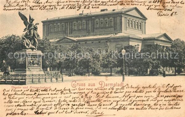 Darmstadt Theater und Kriegerdenkmal Deutsche Rei