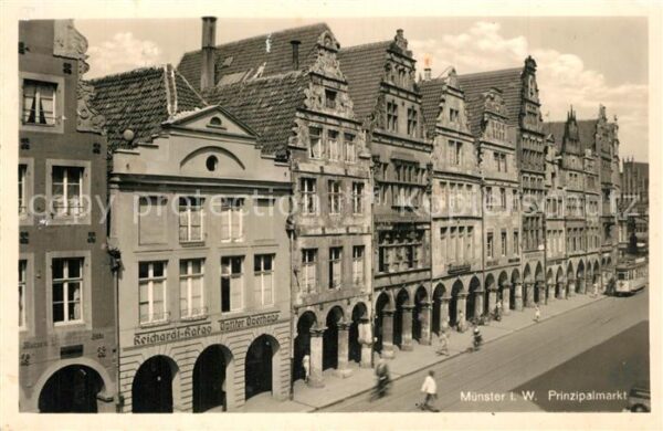 Muenster Westfalen Prinzipalmarkt Giebelhäuser Altstadt