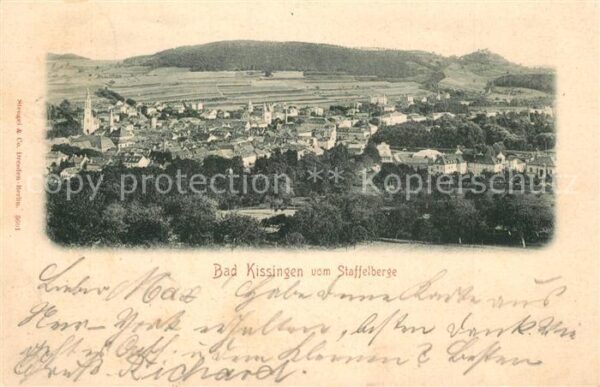 Bad Kissingen Panorama Blick vom Staffelberge
