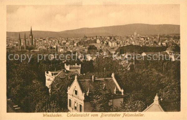 Wiesbaden Totalansicht vom Bierstadter Felsenkell