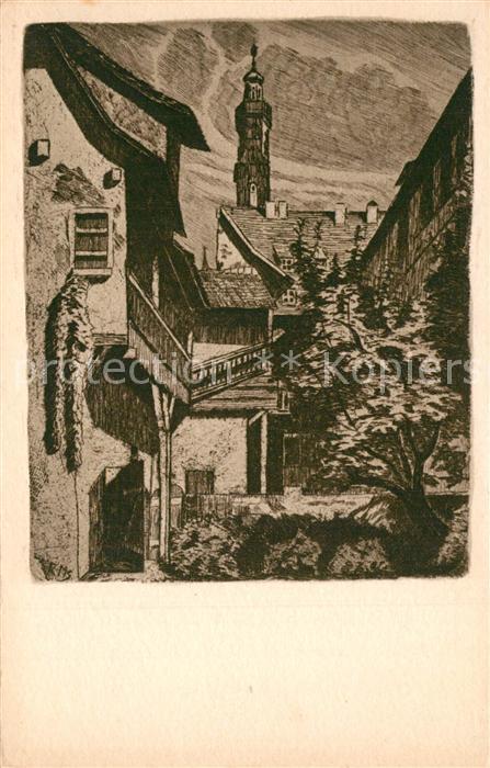 Rothenburg Tauber Marienapotheke Künstlerkarte