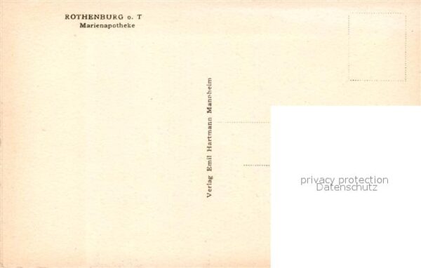 Rothenburg Tauber Marienapotheke Künstlerkarte – Bild 2