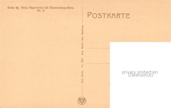 Blankenburg Harz Serie 48 Burg Regenstein Nr. 5 Felsenkü – Bild 2