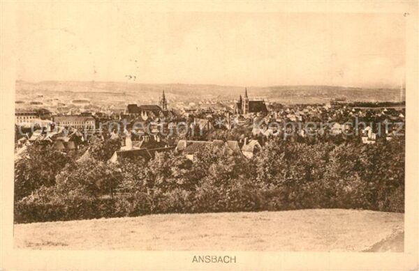 Ansbach Mittelfranken Stadtpanorama