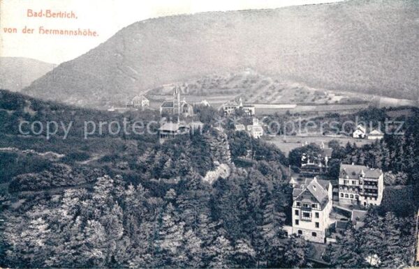Bad Bertrich Panorama Blick von der Hermannshöhe