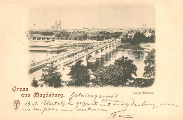 Magdeburg Lange Brücke über die Elbe