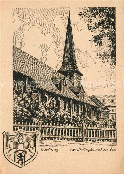 Harburg Hamburg Dreifaltigkeitskirche Zeichnung handkol