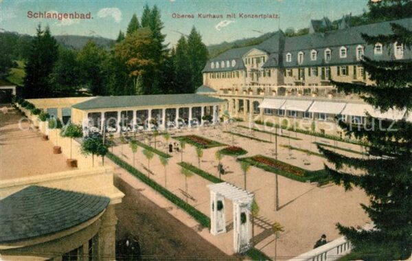 Schlangenbad Taunus Oberes Kurhaus mit Konzertplatz