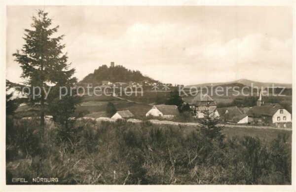 Nuerburg Landschaftspanorama mit Blick zur Burgr
