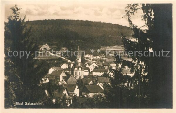 Bad Salzschlirf Ansicht vom Waldrand aus