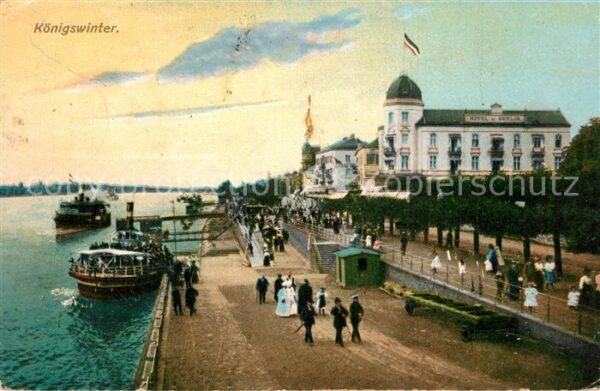 Koenigswinter Hotel Rheinpromenade Schiffsanleger Dam