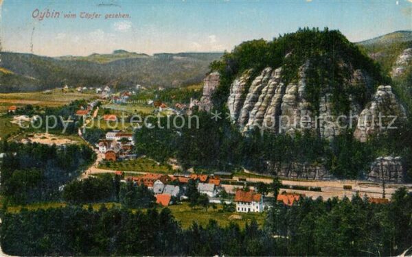 Oybin vom Töpfer gesehen Zittauer Gebirge