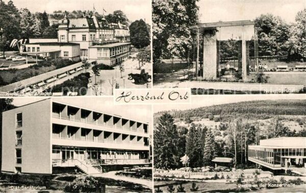 Bad Orb Kurhaus mit Anlagen Neuer Sprudel Konze