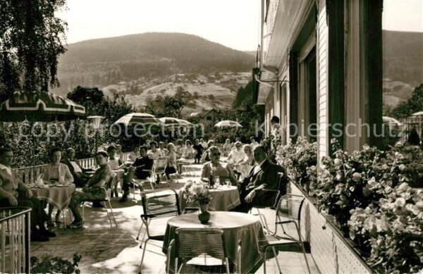 Bad Herrenalb Cafe Pension Waldschlösschen Terrasse K