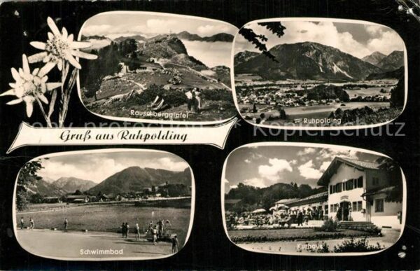 Ruhpolding Gesamtansicht mit Alpenpanorama Rauschb