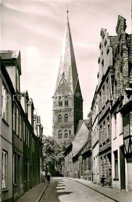 Luebeck Blick auf St Ägidien Kirche