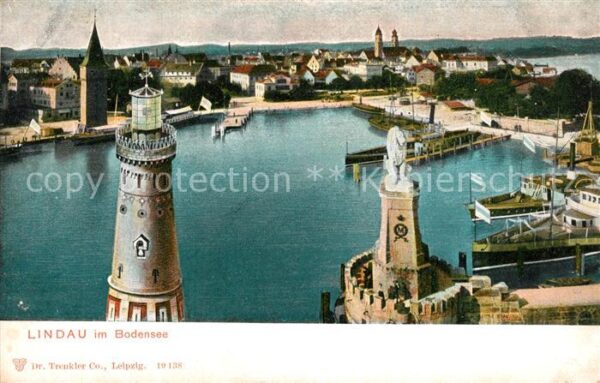 Lindau Bodensee Hafen Bayerischer Löwe Leuchtturm