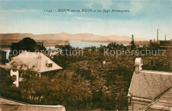 Bonn Rhein et les 7 Montagnes Panorama Blick zum S