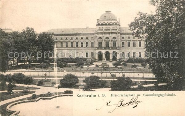 Karlsruhe Baden Friedrichsplatz mit Sammlungsgebäude