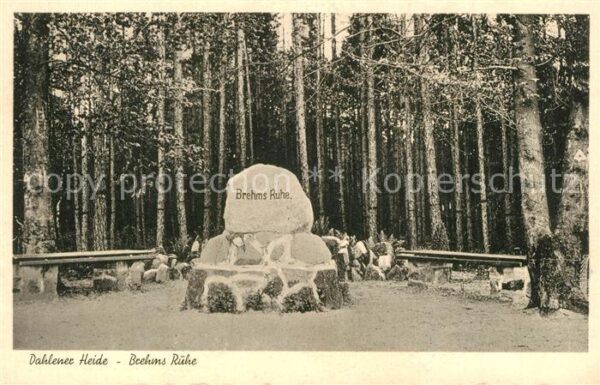Dahlener Heide Brehms Ruhe Gedenkstein
