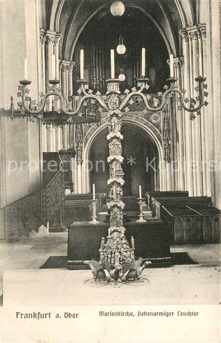 Frankfurt Oder Inneres der Marienkirche siebenarmiger