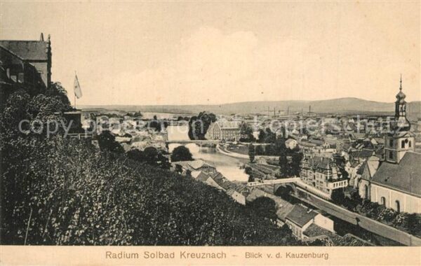 Bad Kreuznach Panorama Blick von der Kauzenburg