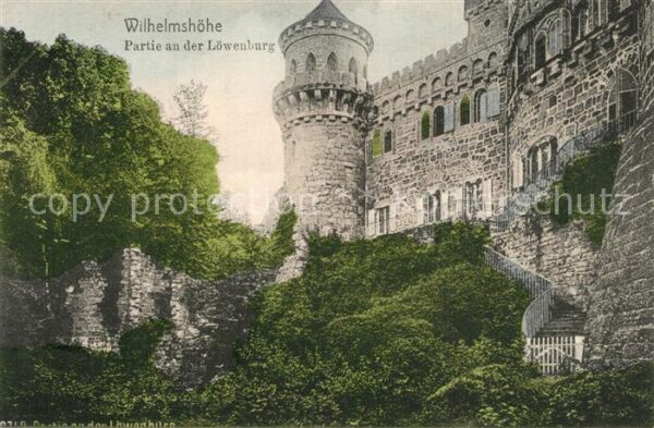 Wilhelmshoehe Kassel Partie an der Löwenburg