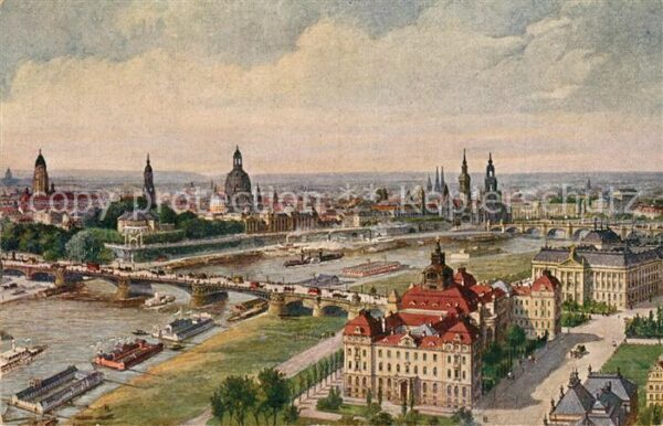 Dresden Ministerien und Altstadt vom Zeppelin a
