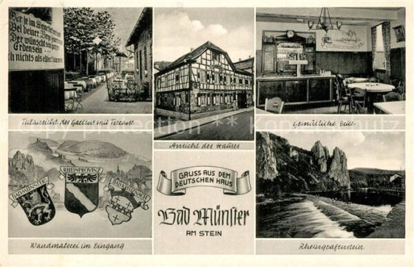 Bad Muenster Stein Ebernburg Gasthaus Deutsches Haus Fachwerkhaus Wa