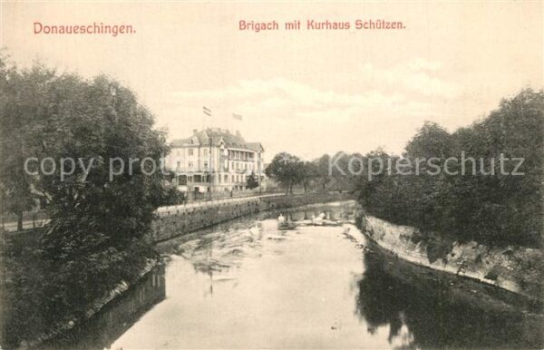Donaueschingen Brigach mit Kurhaus Schützen