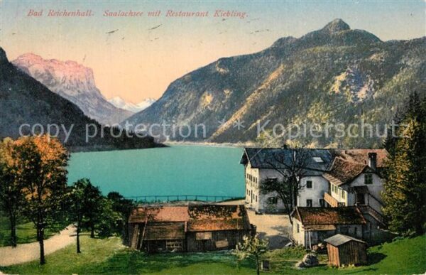 Bad Reichenhall Saalachsee mit Restaurant Kiebling Alpe