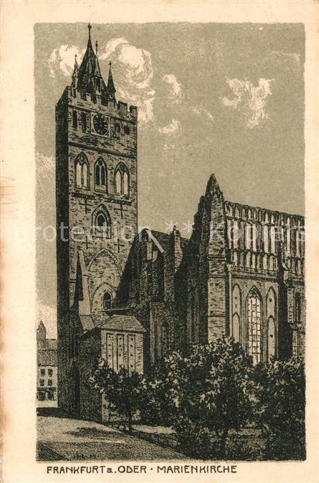 Frankfurt Oder Marienkirche Künstlerkarte