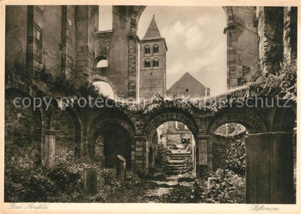 Bad Hersfeld Stiftsruine Kupfertiefdruck