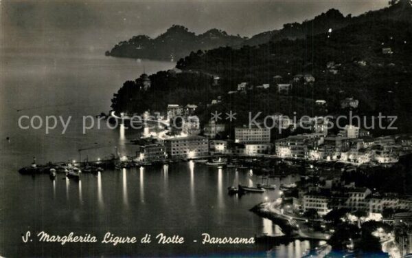 Santa Margherita Ligure Panorama Nachtaufnahme