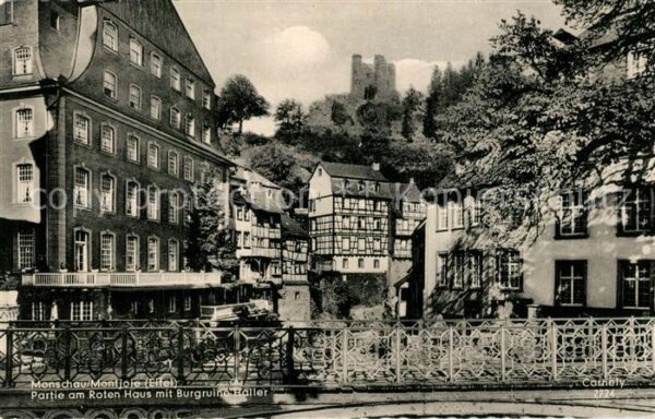Monschau Partie Rotes Haus Burgruine Haller
