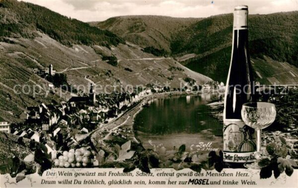 Zell Mosel Panorama Der Wein gewürzt mit Frohsinn