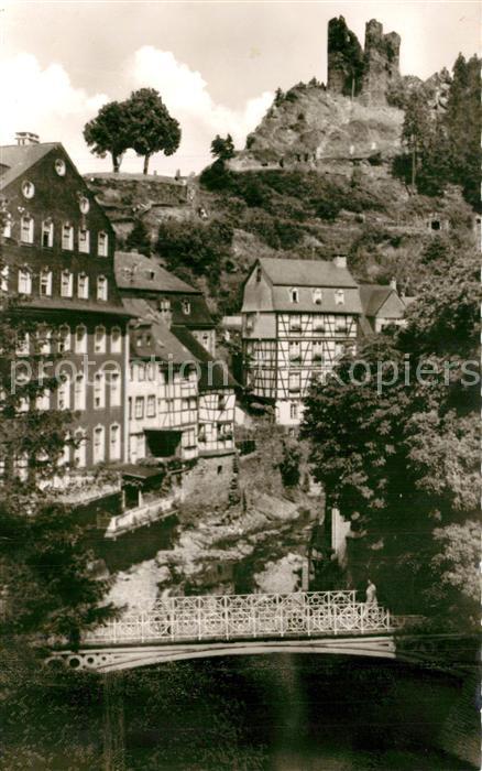 Monschau Blick auf den Haller Fachwerkhäuser
