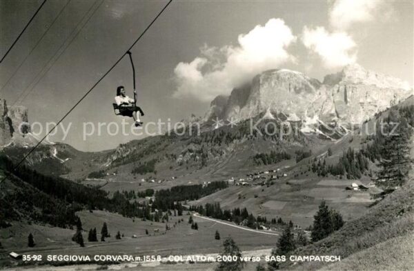 Corvara Pustertal Suedtirol Seggiovia Col Alto Sass Ciampatsch