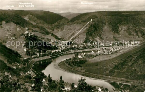 Cochem Mosel Panorama Blick von der Sehler Hütte