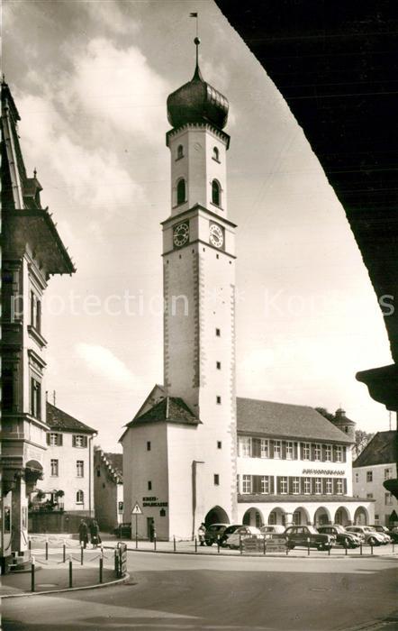 Isny Allgaeu Marktplatz Bläserturm