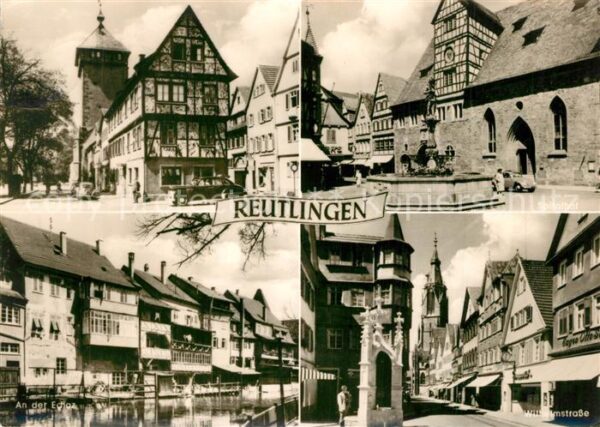 Reutlingen BW Wilhelmstraße An der Echaz Rathaus Brun