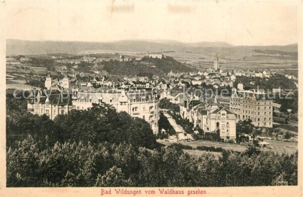 Bad Wildungen Blick vom Waldhaus Panorama