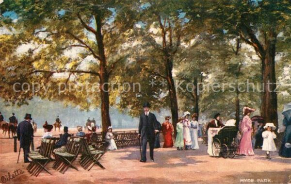 London Hyde Park Künstlerkarte