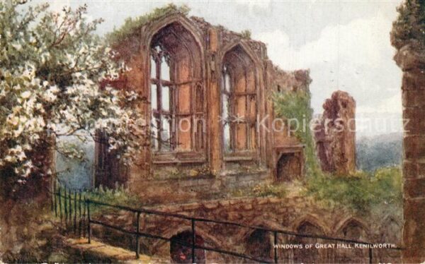 Kenilworth Grossbritannien Windows of Great Hall
