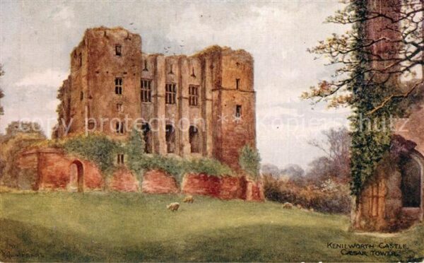 Kenilworth Castle Caesar Tower Künstlerkarte